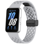 Cinturino per orologio in silicone nero con fibbia magnetica stile foro xDfind, For Galaxy Fit3
