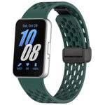Cinturino per orologio in silicone nero con fibbia magnetica stile foro xDfind, For Galaxy Fit3