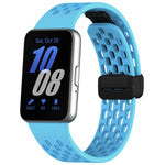 Cinturino per orologio in silicone nero con fibbia magnetica stile foro xDfind, For Galaxy Fit3