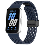 Cinturino per orologio in silicone nero con fibbia magnetica stile foro xDfind, For Galaxy Fit3