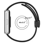 Cinturino per orologio in silicone nero con fibbia magnetica stile foro xDfind, For Galaxy Fit3