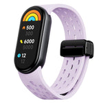 Cinturino per orologio in silicone con fibbia magnetica nera xDfind Holes, For Xiaomi Smart Band 10 / 9 / 8