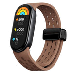 Cinturino per orologio in silicone con fibbia magnetica nera xDfind Holes, For Xiaomi Smart Band 10 / 9 / 8