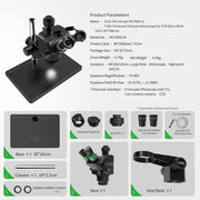 Microscopio trinoculare con zoom sincrono 7-60X MC7060-A1 (2uul)