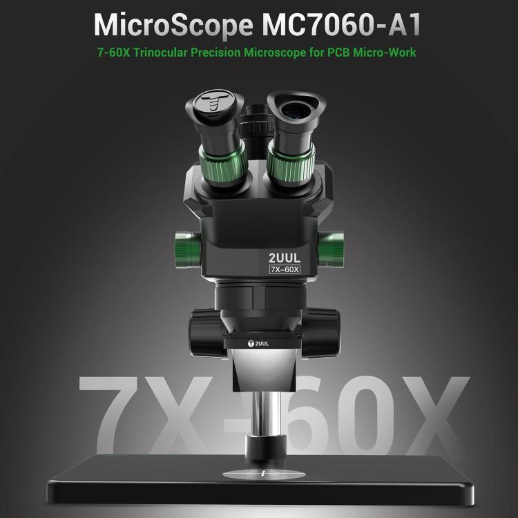 Microscopio trinoculare con zoom sincrono 7-60X MC7060-A1 (2uul)