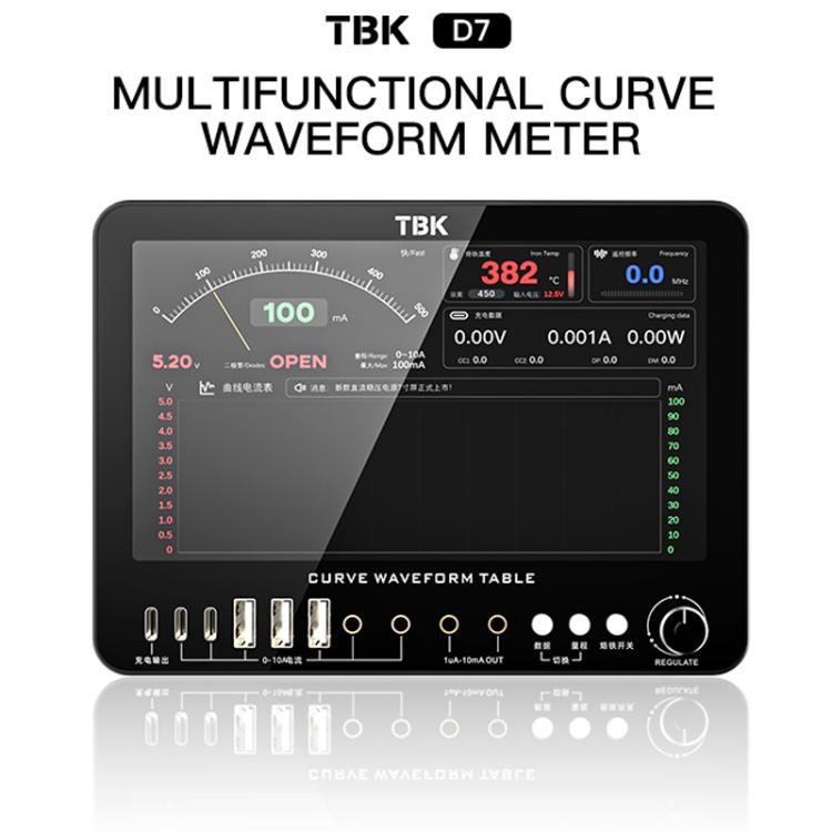 Misuratore di forme d'onda a curva multifunzionale TBK D7 con funzione di saldatore elettrico