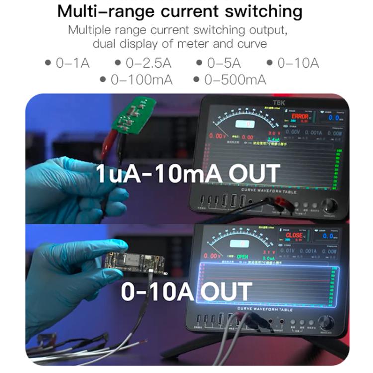 Misuratore di forme d'onda a curva multifunzionale TBK D7 con funzione di saldatore elettrico