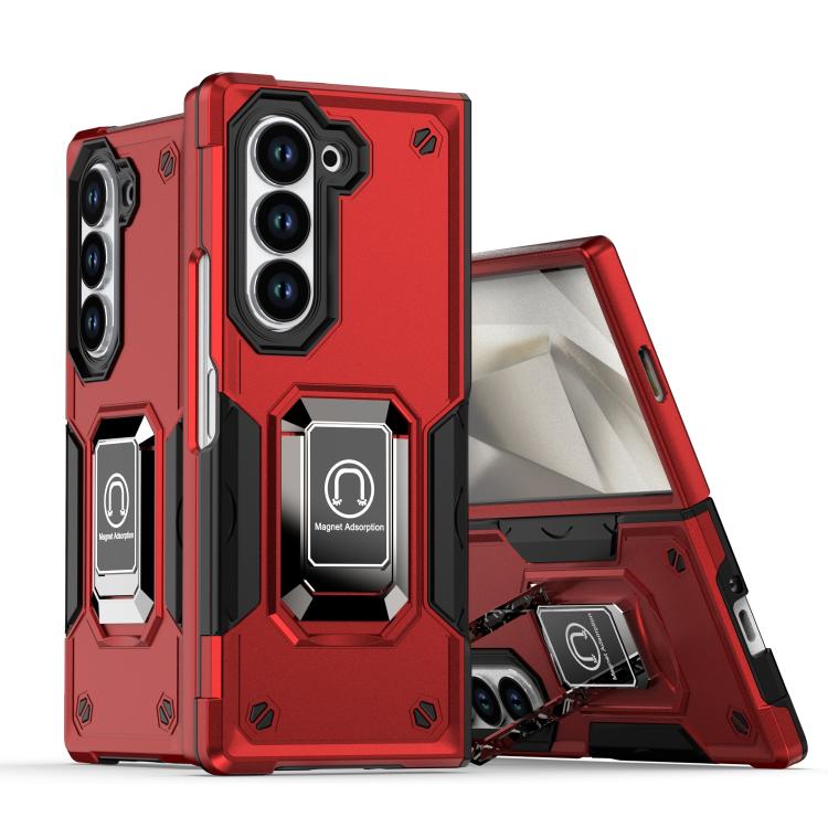Custodia per telefono antiurto antiscivolo con anello di supporto, For Samsung Galaxy Z Fold6