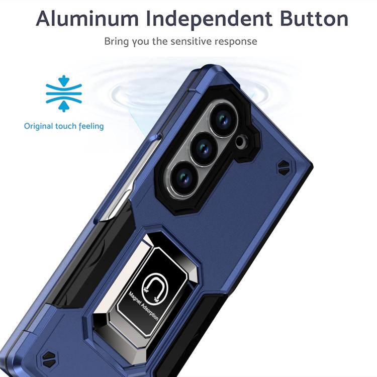 Custodia per telefono antiurto antiscivolo con anello di supporto, For Samsung Galaxy Z Fold6