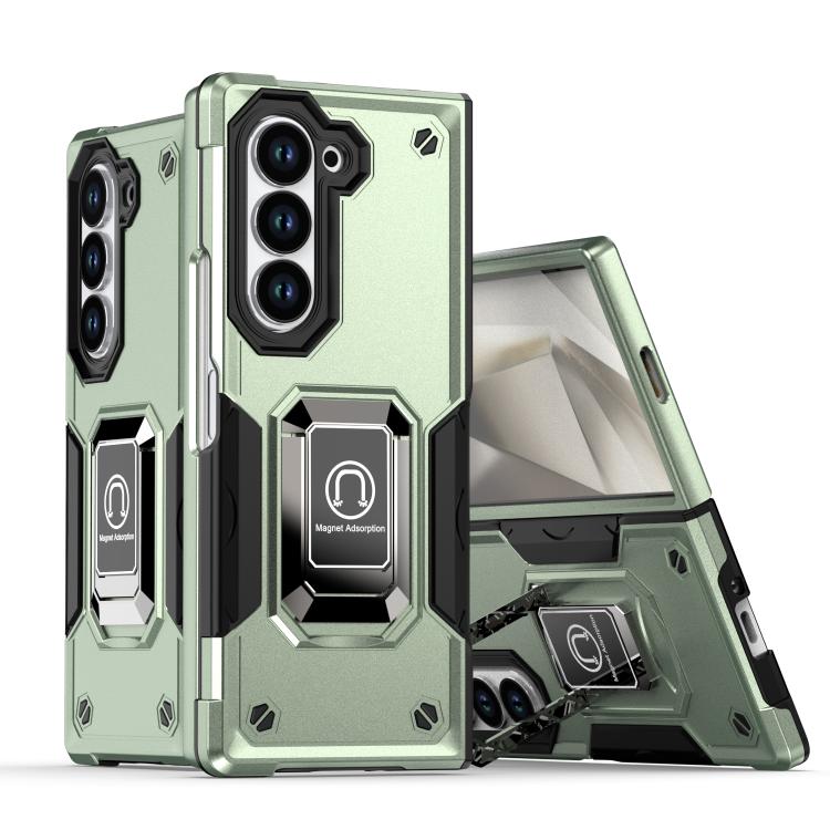 Custodia per telefono antiurto antiscivolo con anello di supporto, For Samsung Galaxy Z Fold6