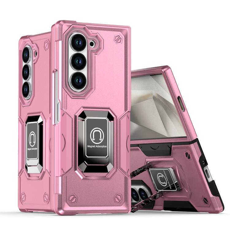 Custodia per telefono antiurto antiscivolo con anello di supporto, For Samsung Galaxy Z Fold6