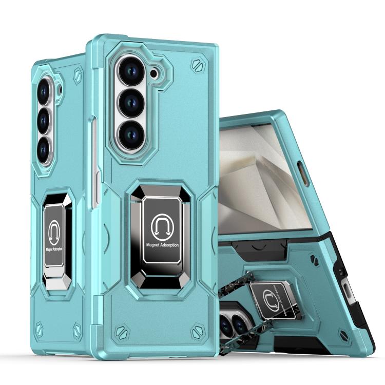Custodia per telefono antiurto antiscivolo con anello di supporto, For Samsung Galaxy Z Fold6