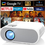 Proiettore intelligente Cheerlux C10 con dongle Google TV versione 2K, risoluzione 1920x1080P e compatibilità 300ANSI., US Plug, UK Plug, AU Plug, EU Plug