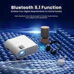 Proiettore intelligente Cheerlux C10 con dongle Google TV versione 2K, risoluzione 1920x1080P e compatibilità 300ANSI., US Plug, UK Plug, AU Plug, EU Plug