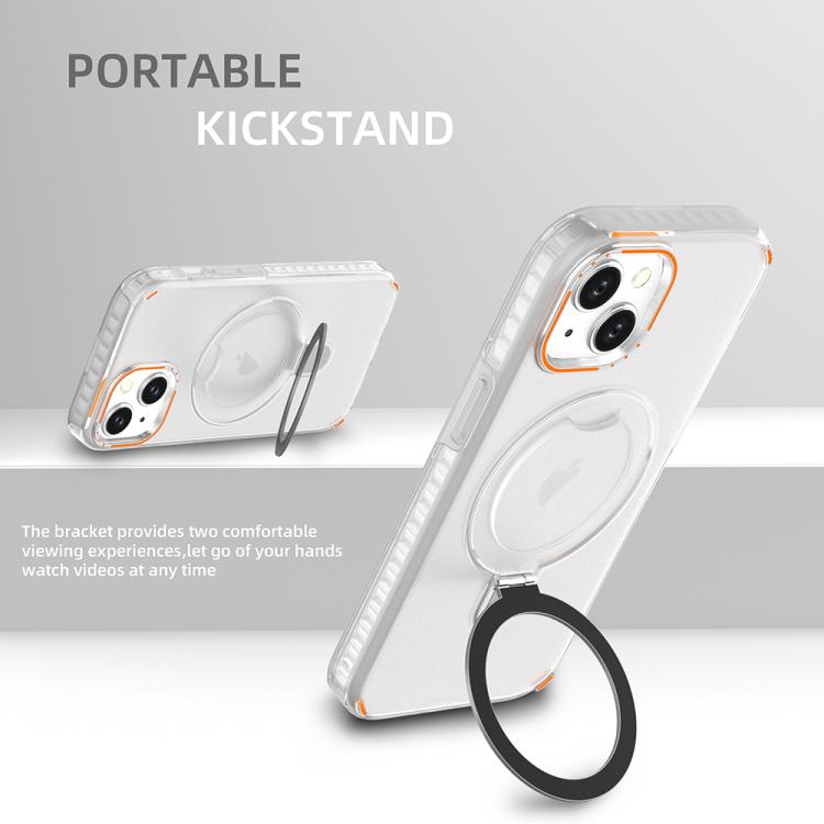 Custodia per telefono colorata 2 in 1 con anello MagSafe., For iPhone 15