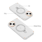 Custodia per telefono colorata 2 in 1 con anello MagSafe., For iPhone 15