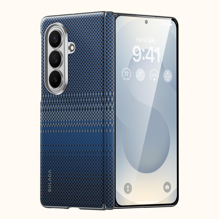 Custodia per telefono SULADA in pelle con trama intrecciata in Kevlar e chiusura magnetica., For Galaxy Z Fold8 5G, For Galaxy Z Fold8 Ultra 5G, For Galaxy Z Fold7 5G