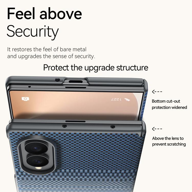 Custodia per telefono SULADA in pelle con trama intrecciata in Kevlar e chiusura magnetica., For Galaxy Z Fold8 5G, For Galaxy Z Fold8 Ultra 5G, For Galaxy Z Fold7 5G