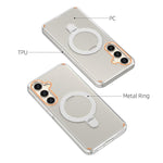 Custodia per telefono colorata 2 in 1 con anello MagSafe., For Samsung Galaxy S25+ / S24+ 5G, For Samsung Galaxy S25 Ultra 5G, For Samsung Galaxy S24 Ultra 5G