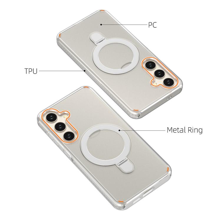 Custodia per telefono colorata 2 in 1 con anello MagSafe., For Samsung Galaxy S25+ / S24+ 5G, For Samsung Galaxy S25 Ultra 5G, For Samsung Galaxy S24 Ultra 5G