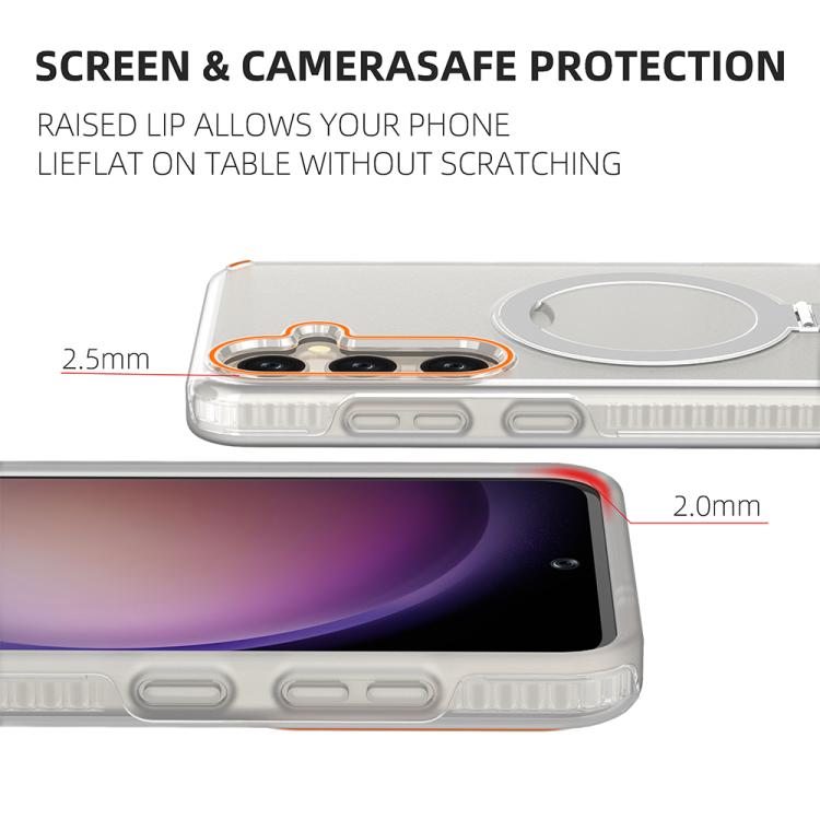 Custodia per telefono colorata 2 in 1 con anello MagSafe., For Samsung Galaxy S25+ / S24+ 5G, For Samsung Galaxy S25 Ultra 5G, For Samsung Galaxy S24 Ultra 5G