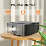 Proiettore smart Cheerlux E2C con schermo identico, risoluzione 1920x1080P e frequenza di campionamento 300ANSI., US Plug, UK Plug, AU Plug, EU Plug