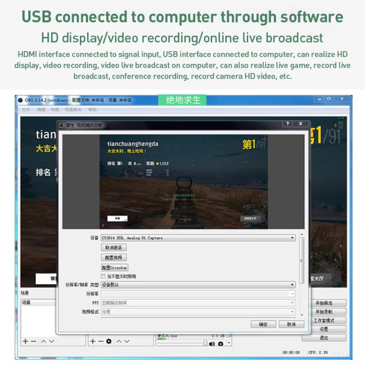 Scheda acquisizione video HDMI 4K 30Hz a Type-C con mixer microfo
