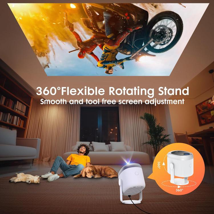 Videoproiettore intelligente Cheerlux H1 Whale OS versione 1280x720P 180ANSI, con stabilizzatore gimbal., US Plug, UK Plug, AU Plug, EU Plug