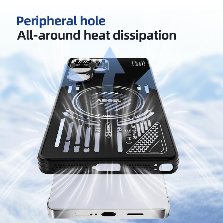 Custodia per telefono ABEEL Ice Fox Series Magsafe con dissipatore di calore., For Samsung Galaxy S25 5G, For Samsung Galaxy S25+ 5G, For Samsung Galaxy S25 Ultra 5G