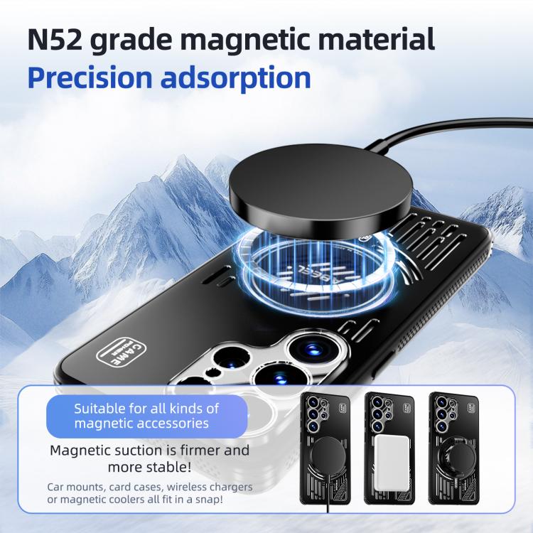 Custodia per telefono ABEEL Ice Fox Series Magsafe con dissipatore di calore., For Samsung Galaxy S26+ 5G, For Samsung Galaxy S26 Ultra 5G, For Samsung Galaxy S26 5G, For Samsung Galaxy S25 Edge 5G
