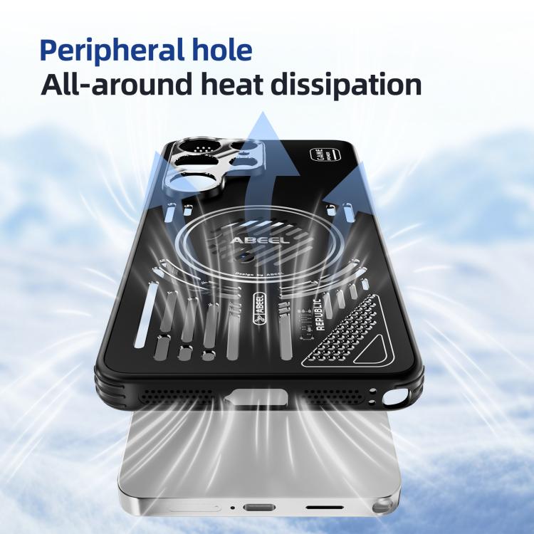 Custodia per telefono ABEEL Ice Fox Series Magsafe con dissipatore di calore., For Samsung Galaxy S26+ 5G, For Samsung Galaxy S26 Ultra 5G, For Samsung Galaxy S26 5G, For Samsung Galaxy S25 Edge 5G