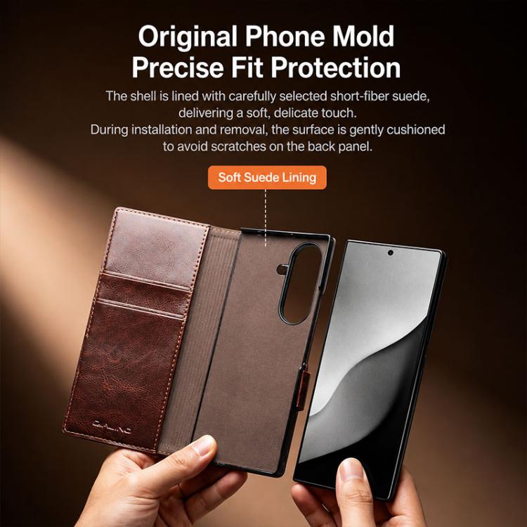 Custodia per telefono QIALINO Classic 103 con fibbia in vera pelle, For Galaxy Z Fold8 Ultra 5G, For Galaxy Z Fold8 5G, For Galaxy Z Flip8 5G, For Samsung Galaxy Z Fold7 5G, For Samsung Galaxy Z Flip7 5G
