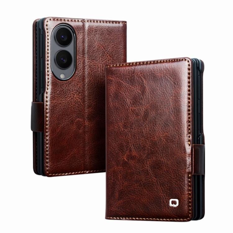 Custodia per telefono QIALINO Classic 103 con fibbia in vera pelle, For Galaxy Z Fold8 Ultra 5G, For Galaxy Z Fold8 5G, For Galaxy Z Flip8 5G, For Samsung Galaxy Z Fold7 5G, For Samsung Galaxy Z Flip7 5G