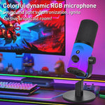 Microfono dinamico XTUGA ZX-777 XLR USB-C con luce RGB
