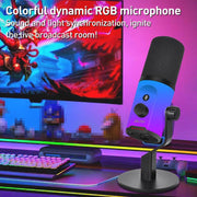 Microfono dinamico XTUGA ZX-777 XLR/USB-C con luce RGB