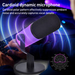 Microfono dinamico XTUGA ZX-777 XLR USB-C con luce RGB