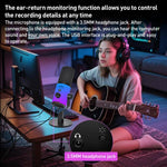 Microfono dinamico XTUGA ZX-777 XLR USB-C con luce RGB
