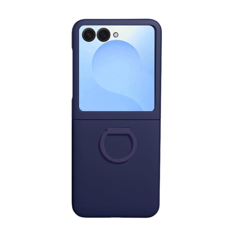 Ampia custodia per telefono in PC con anello di supporto per finestra, effetto pelle., For Galaxy Z Flip8 5G, For Samsung Galaxy Z Flip7 FE / 6 / 5 5G, For Samsung Galaxy Z Flip7 5G