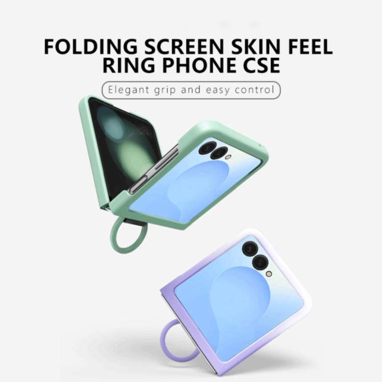 Ampia custodia per telefono in PC con anello di supporto per finestra, effetto pelle., For Galaxy Z Flip8 5G, For Samsung Galaxy Z Flip7 FE / 6 / 5 5G, For Samsung Galaxy Z Flip7 5G