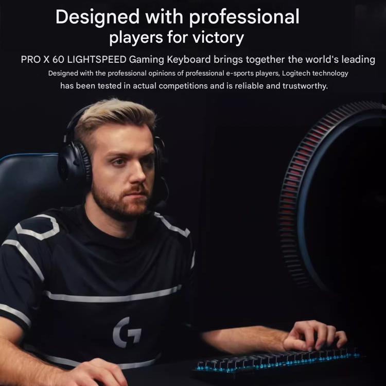 Logitech G PRO X 60 LIGHTSPEED Wireless Gaming Keyboard, GX-T Optical Switches