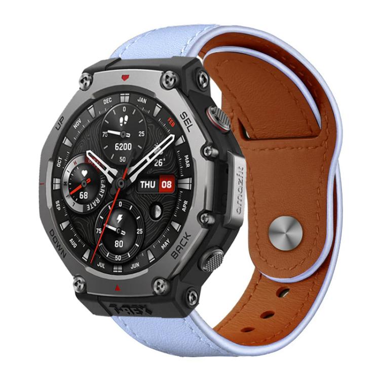 Cinturino per orologio xDfind con fibbia a rivetto in vera pelle, For Amazfit T-Rex 3