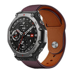 Cinturino per orologio xDfind con fibbia a rivetto in vera pelle, For Amazfit T-Rex 3