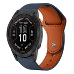 Cinturino per orologio xDfind con fibbia a rivetto in vera pelle, For Garmin Fenix 8/7X/6X/5X 26mm, For Garmin Fenix 8/7/6/5 22mm