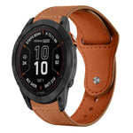 Cinturino per orologio xDfind con fibbia a rivetto in vera pelle, For Garmin Fenix 8/7X/6X/5X 26mm, For Garmin Fenix 8/7/6/5 22mm