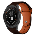 Cinturino per orologio xDfind con fibbia a rivetto in vera pelle, For Garmin Fenix 8/7X/6X/5X 26mm, For Garmin Fenix 8/7/6/5 22mm