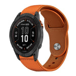 Cinturino per orologio xDfind con fibbia a rivetto in vera pelle, For Garmin Fenix 8/7X/6X/5X 26mm, For Garmin Fenix 8/7/6/5 22mm