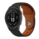 Cinturino per orologio xDfind con fibbia a rivetto in vera pelle, For Garmin Fenix 8/7X/6X/5X 26mm, For Garmin Fenix 8/7/6/5 22mm