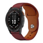 Cinturino per orologio xDfind con fibbia a rivetto in vera pelle, For Garmin Fenix 8/7X/6X/5X 26mm, For Garmin Fenix 8/7/6/5 22mm