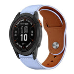 Cinturino per orologio xDfind con fibbia a rivetto in vera pelle, For Garmin Fenix 8/7X/6X/5X 26mm, For Garmin Fenix 8/7/6/5 22mm