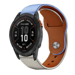Cinturino per orologio xDfind con fibbia a rivetto in vera pelle, For Garmin Fenix 8/7X/6X/5X 26mm, For Garmin Fenix 8/7/6/5 22mm